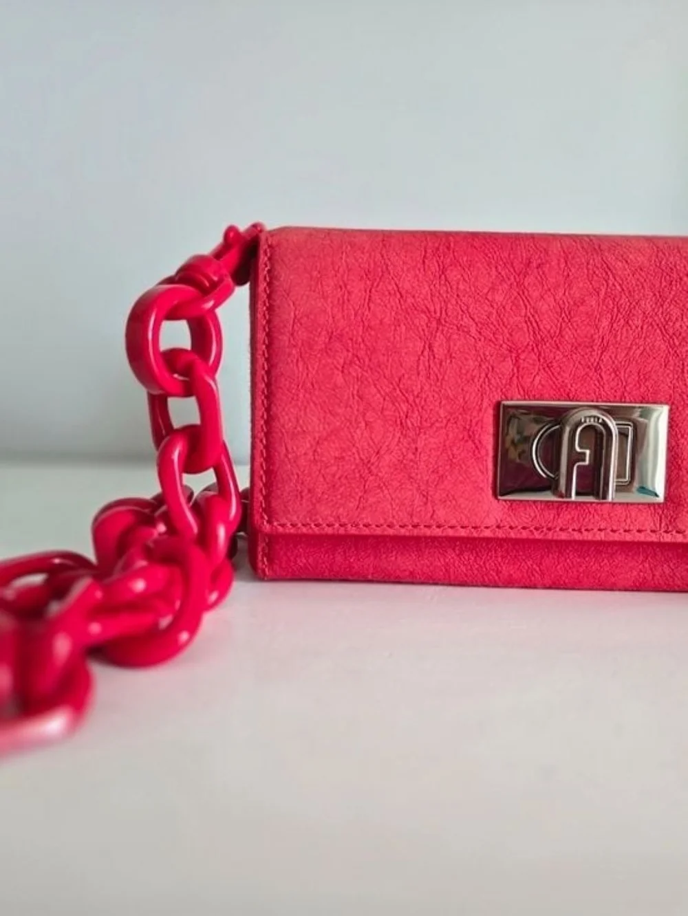 Red Furla Bloom Bag- Shoulder Bag - Stylish Crossbody